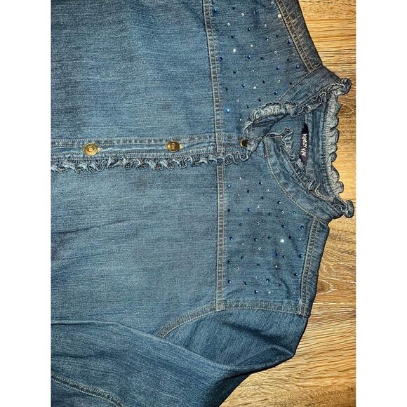 Krazy kat women's blue jean jacket - Picture 3 of 6
